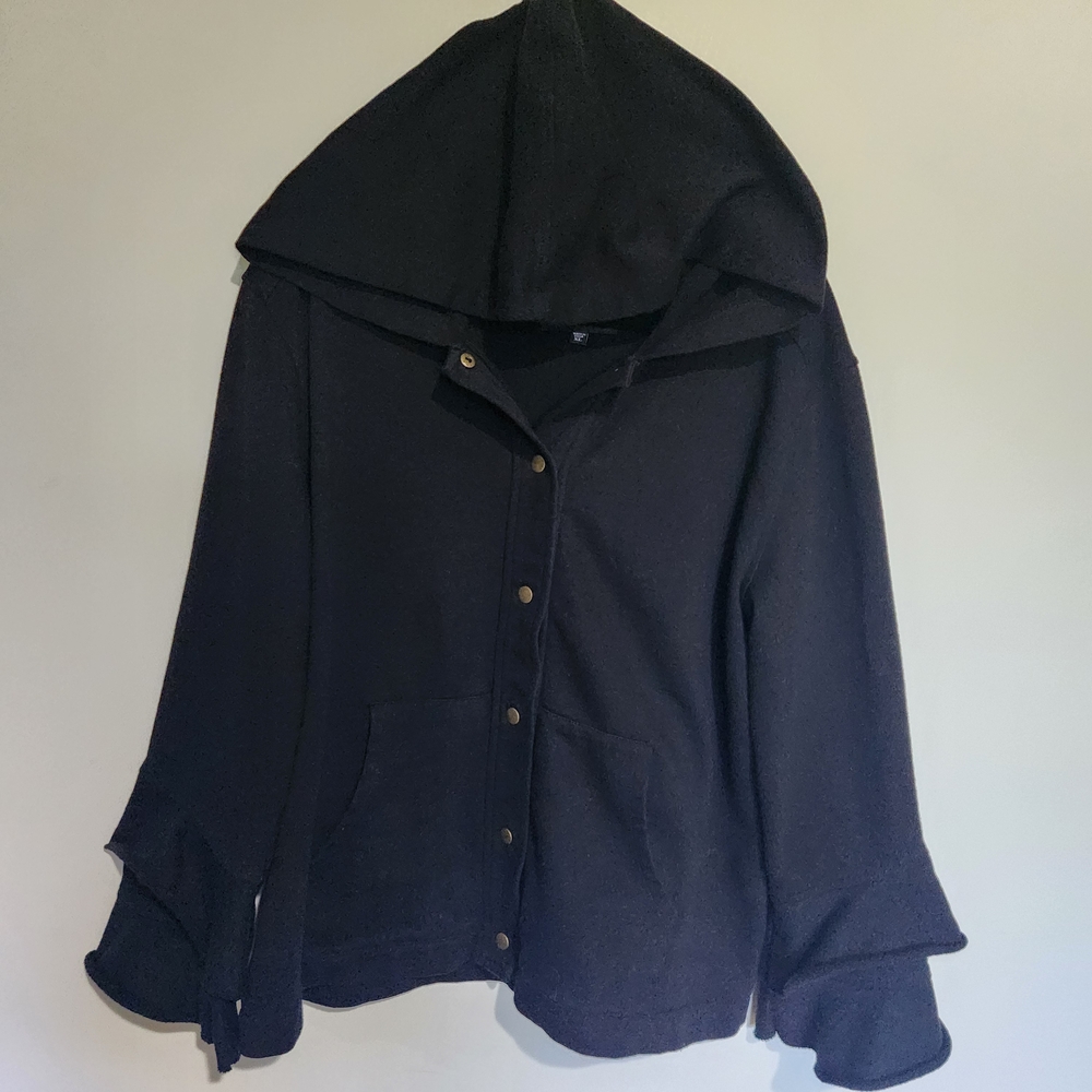 Sanctuary Black Hooded Bomber Jacket
